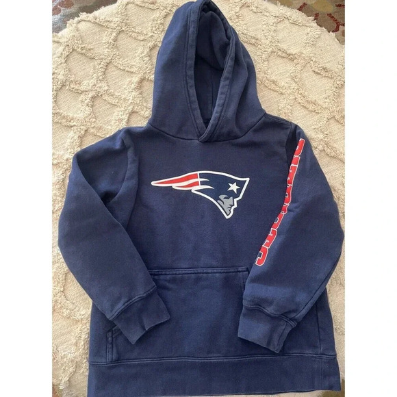 NFL New England Patriots Fanatics Hoodie Sweatshirt Logo Youth Small - Picture 1 of 5